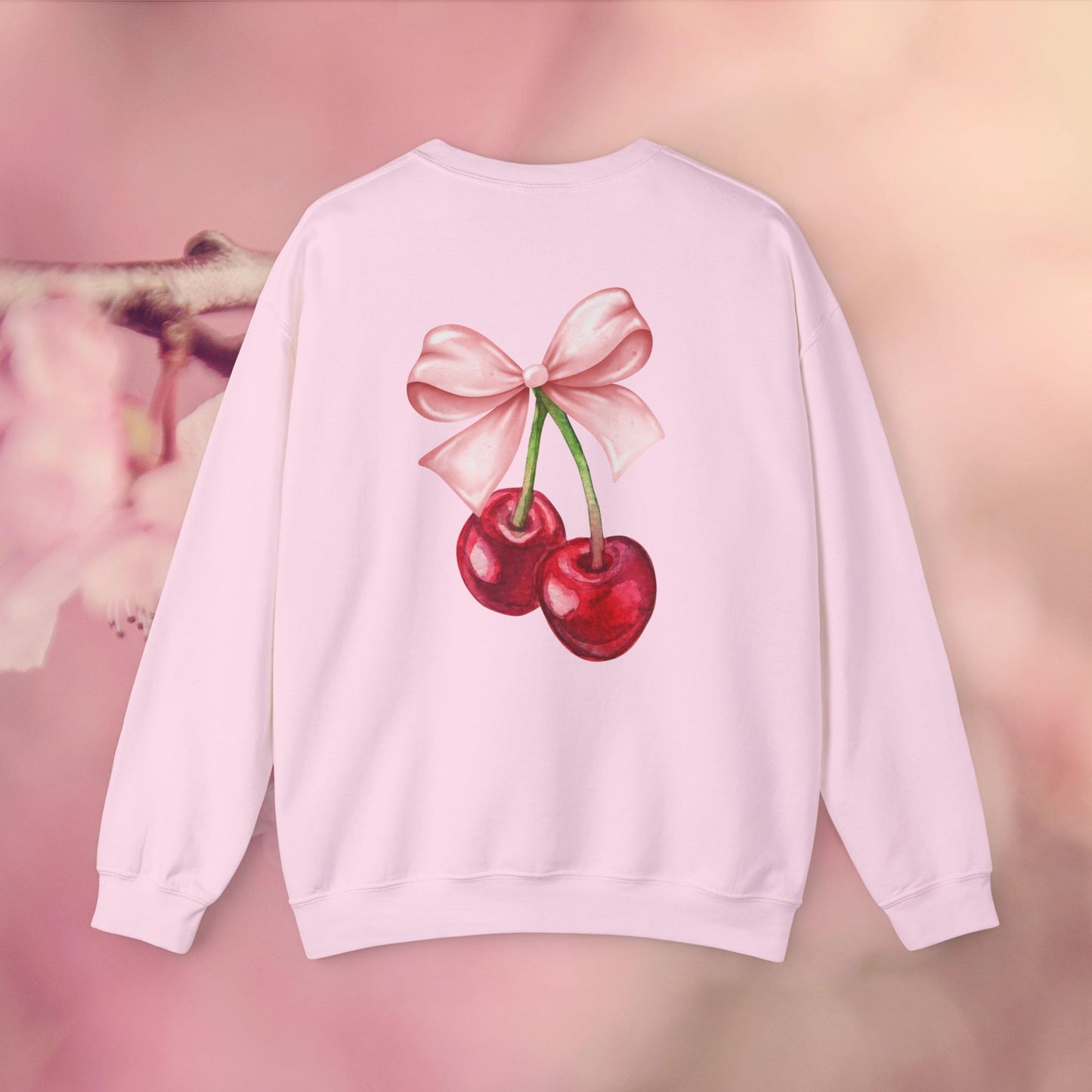"Cherry Bow" Crewneck Sweatshirt - Woman