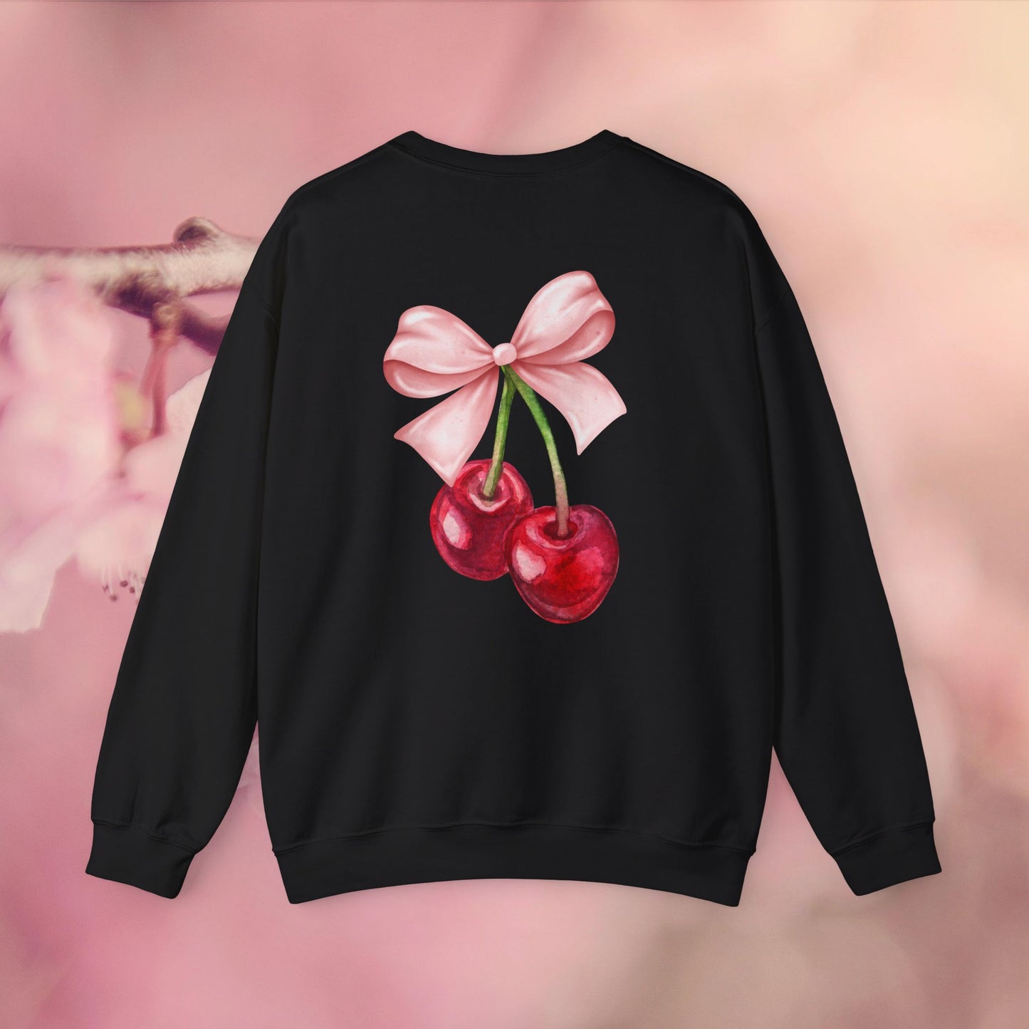 "Cherry Bow" Crewneck Sweatshirt - Woman