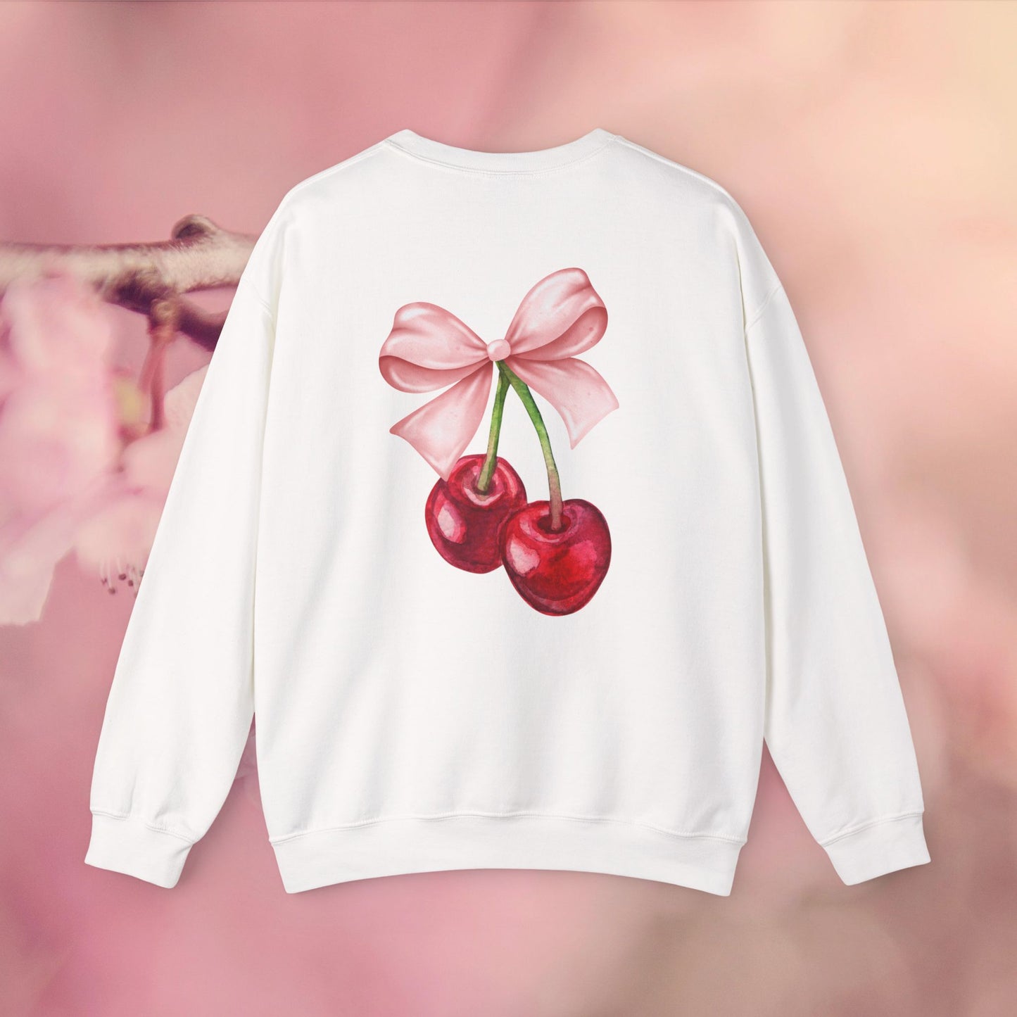 "Cherry Bow" Crewneck Sweatshirt - Woman