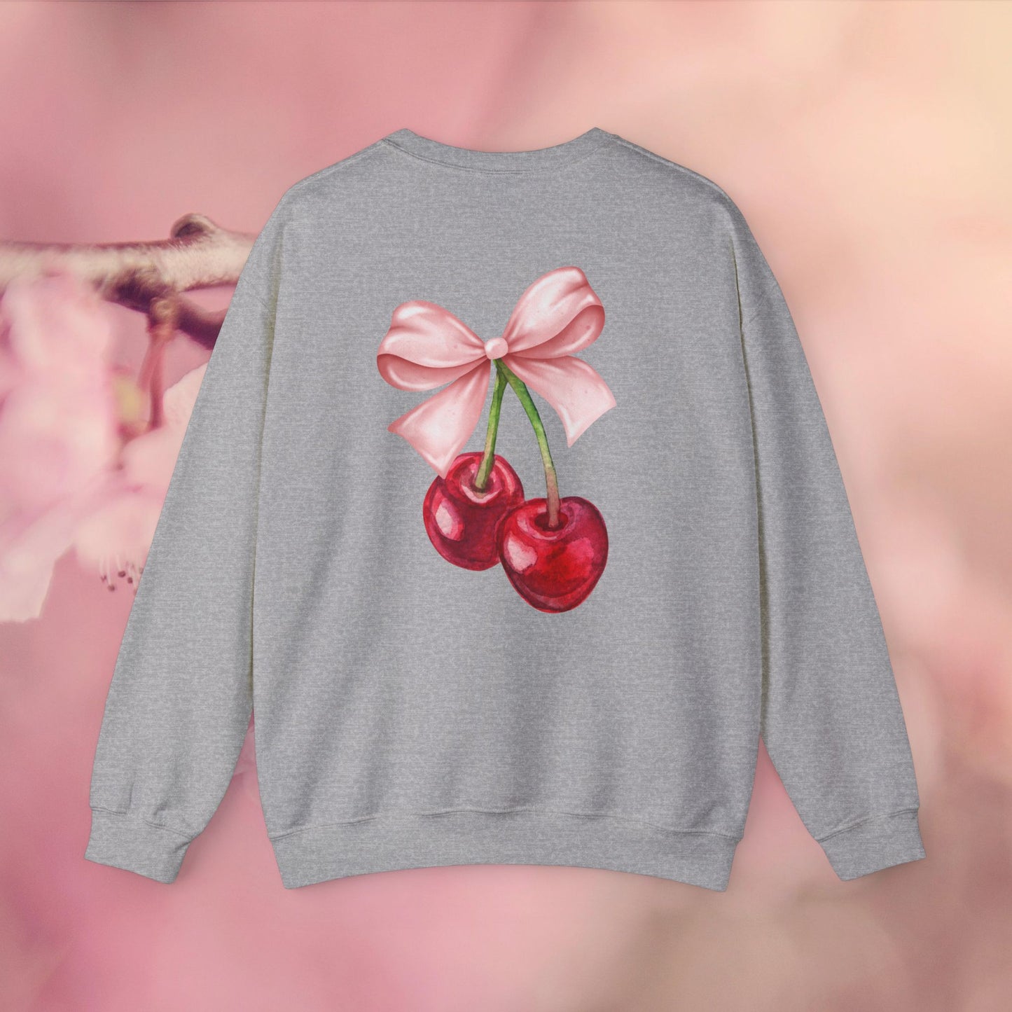 "Cherry Bow" Crewneck Sweatshirt - Woman