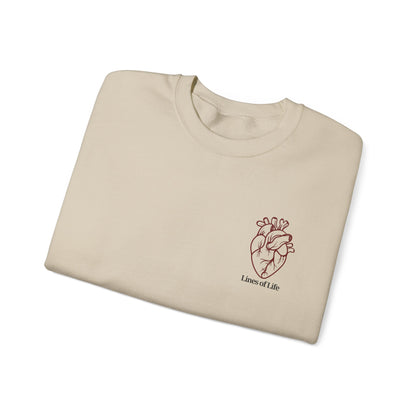 "Lines of Life" Crewneck Sweatshirt - Unisex