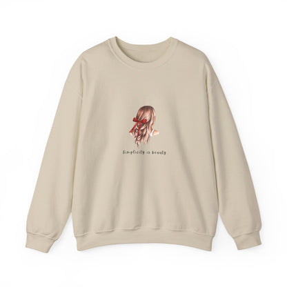"Simplicity is Beauty" Sweatshirt - Woman
