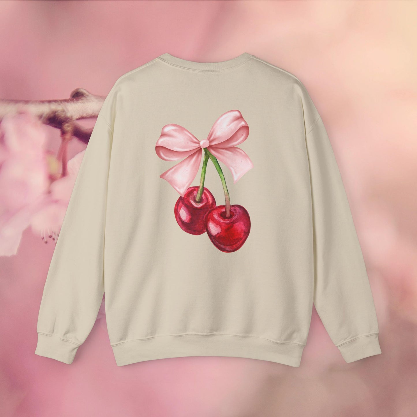 "Cherry Bow" Crewneck Sweatshirt - Woman