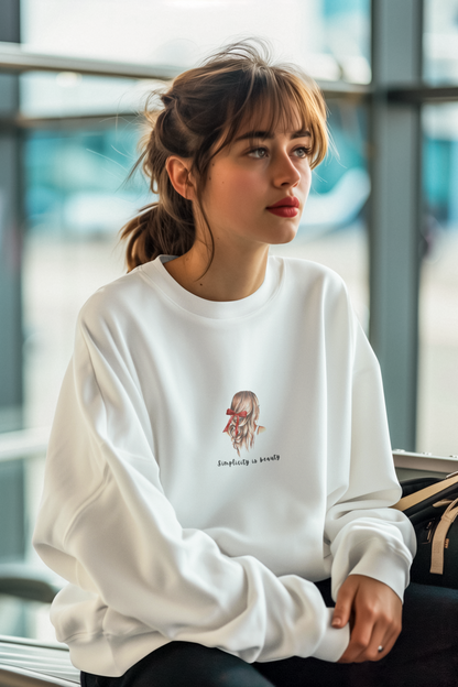 "Simplicity is Beauty" Sweatshirt - Woman