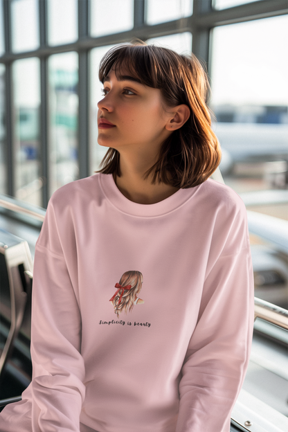 "Simplicity is Beauty" Sweatshirt - Woman